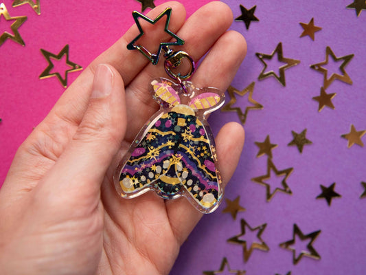 Lily Moth - Acrylic Keychain