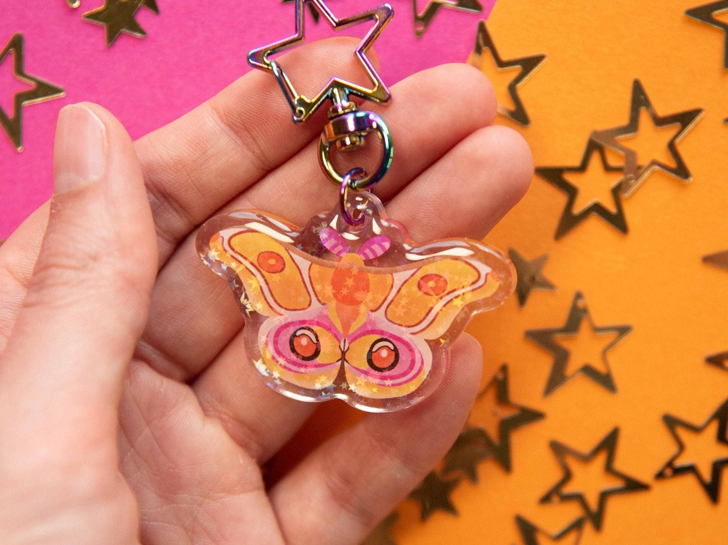 Madagascar Bullseye Moth - Acrylic Keychain