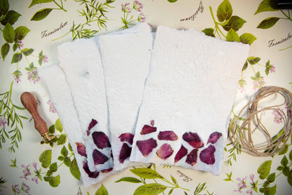 Rose Petal Handmade Paper - 4 Sheets Set
