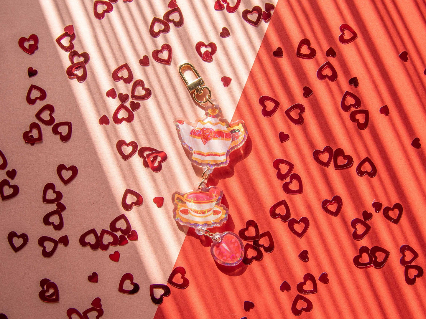 Tea of Love - Linked Acrylic Keychain