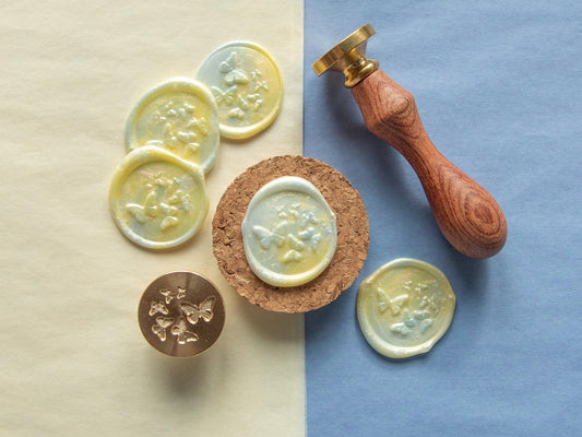 Shimmery Butterflies - Handmade Wax Seals